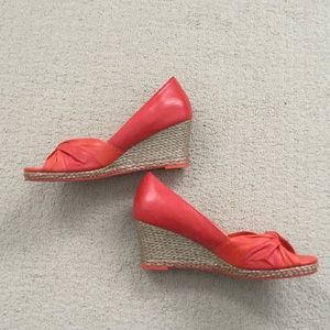 Excellent condition Cole Haan leather wedge shoes